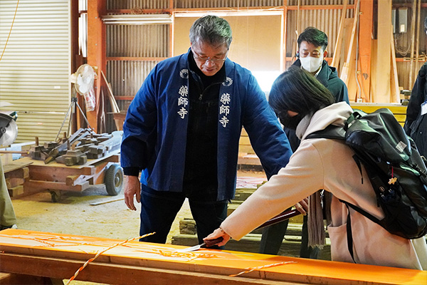 作業場見学と大工道具体験